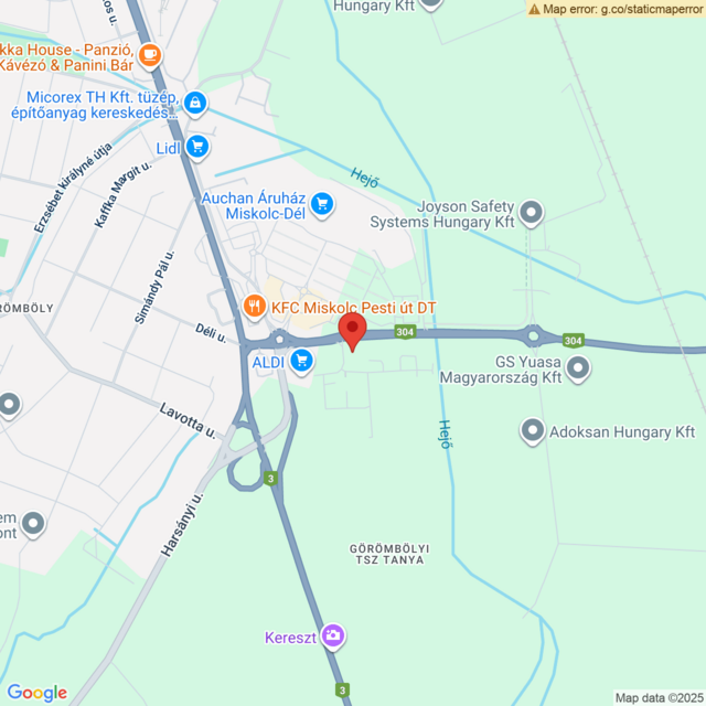 Elhelyezkedés Balogh Autószalonok Kft (Miskolc)